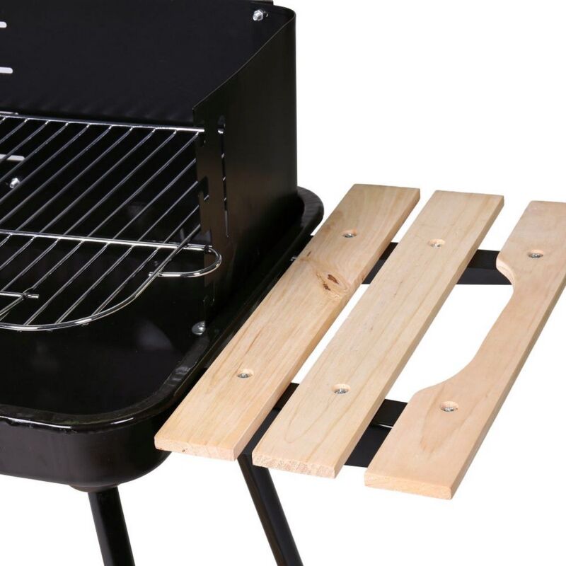 

Barbacoa de carbón Chiara con parrilla de acero negra de 67x38x83 cm