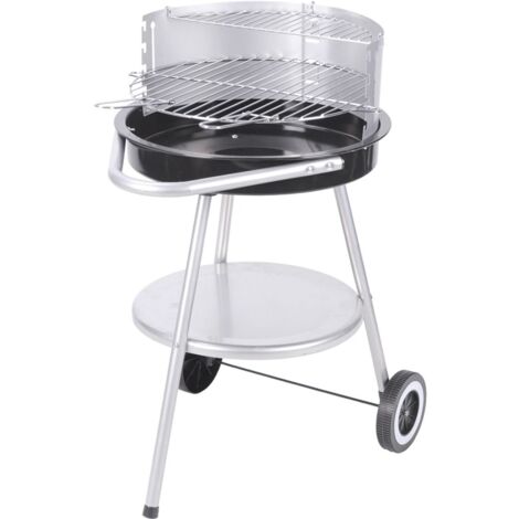 Barbacoa carbon redonda con ruedas Ø 51 x 81 cm