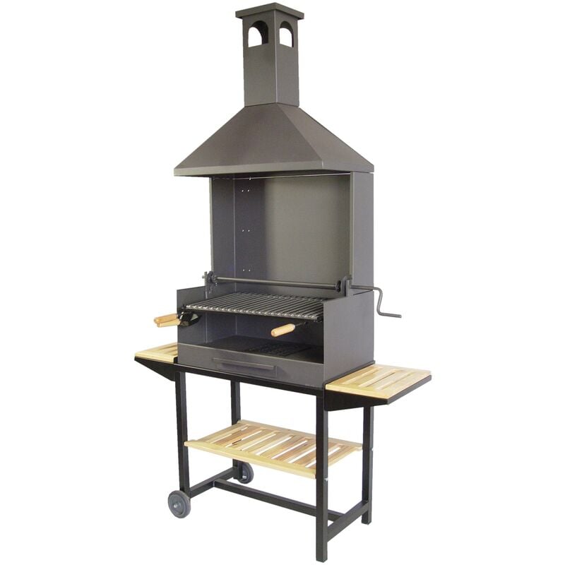 

Barbacoa con chimenea completa y bandejas de Madera Imex El Zorro 61x40x217