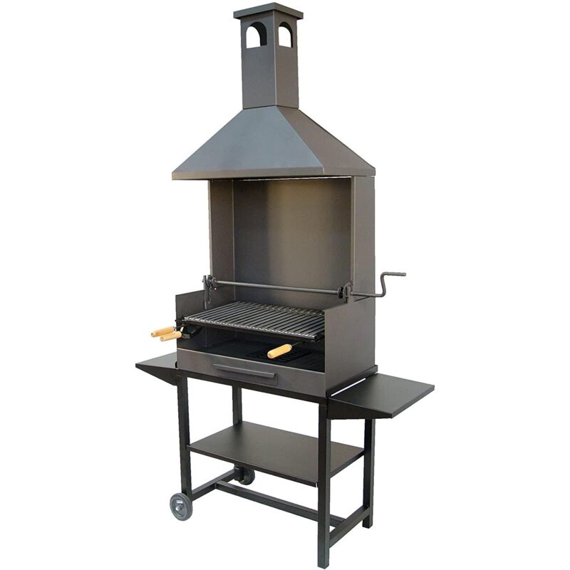 

Barbacoa Chimenea completa con plancha Inox y bandejas Metálicas Imex el Zorro 72x40x204