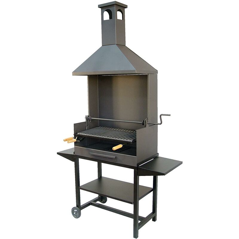 

Barbacoa completa con tres bandejas de madera Imex El Zorro 72x40x204