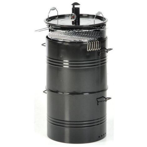 ABITARE Barbacoa de carbón 48x48x91 cm en acero negro - Muggia