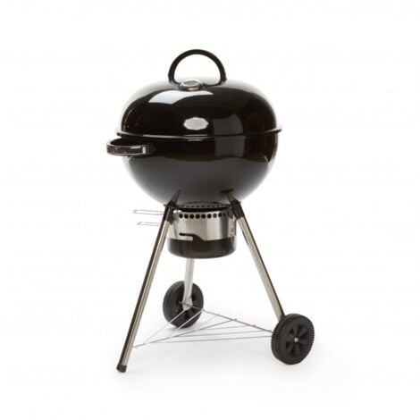 Barbacoa de carbón 73,5x64x106,5 cm con estructura de acero negro - Ferrandina