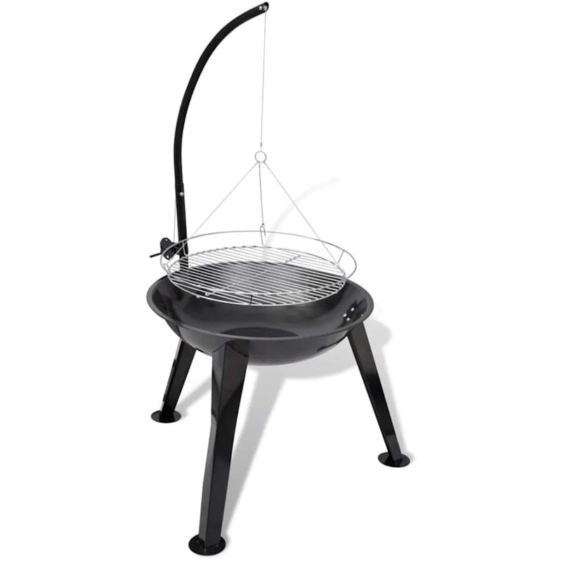 

Vidaxl - Barbacoa de carbón colgante, redonda - Negro