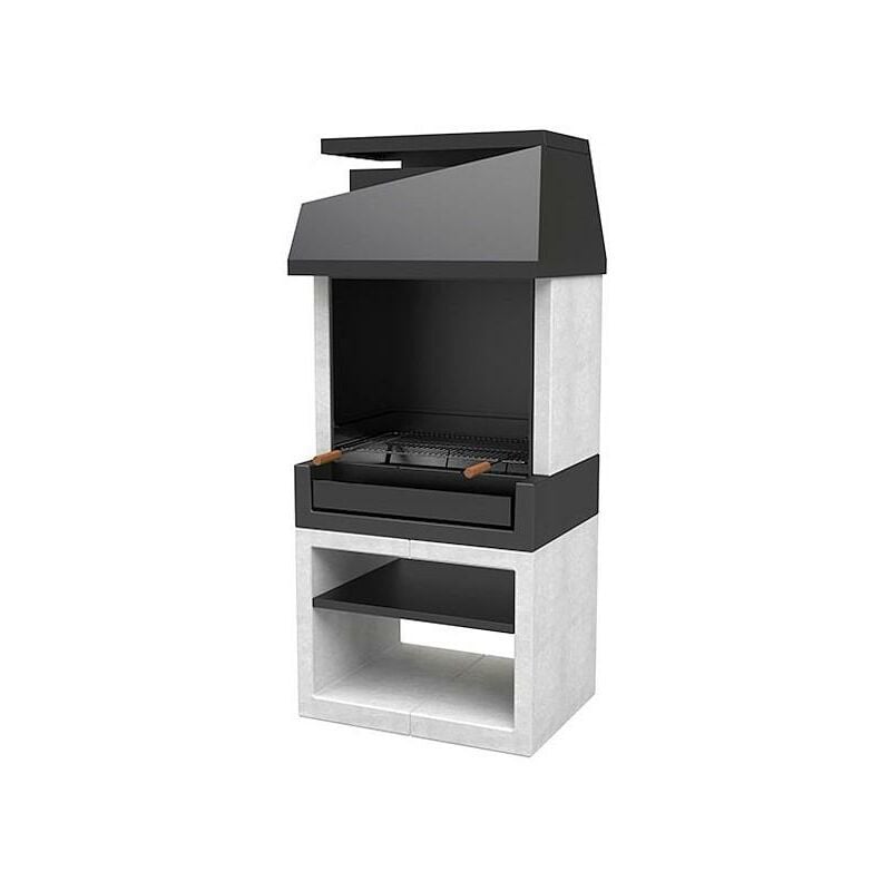 

Movelar - Barbacoa de hormigón Kitaway Otte Blanco y Negro Hormigón liso - Blanco