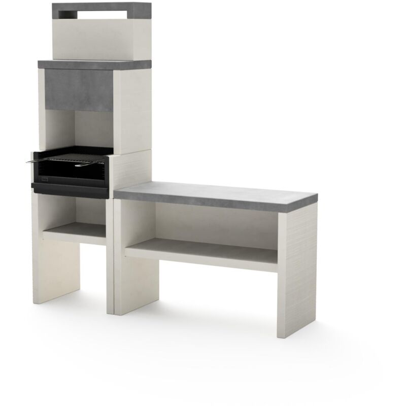 

Barbacoa de hormigón Venit Flex Leña y Carbón + Bancada Movelar