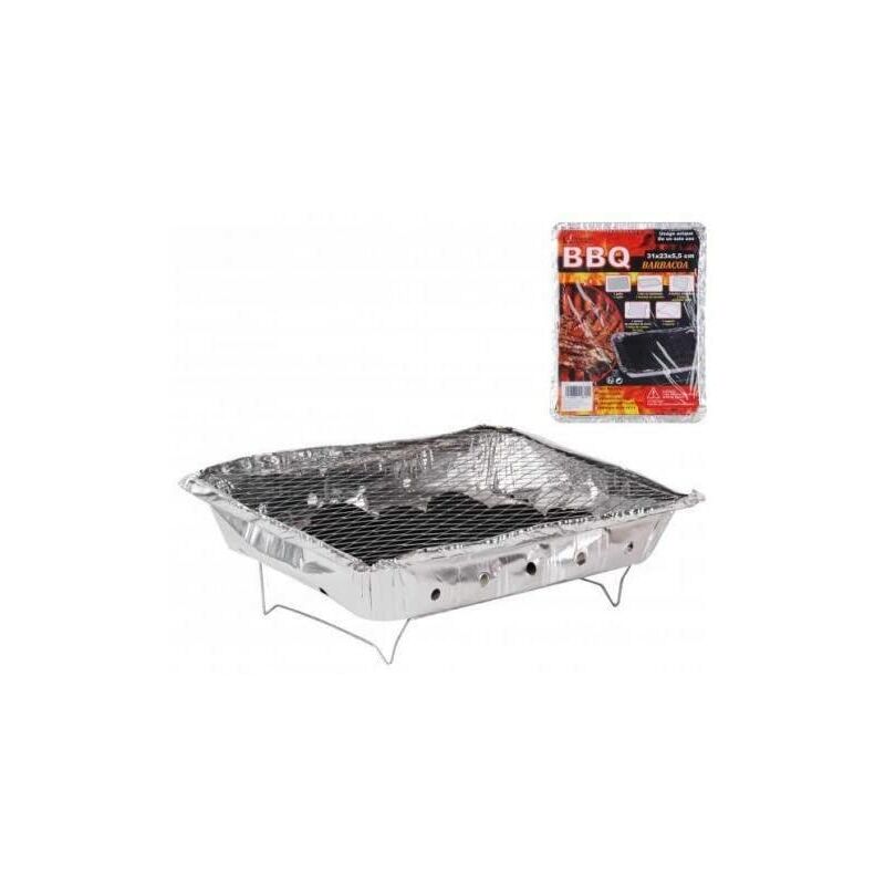 

Barbacoa de mesa desechable de carbón – barbacoa con carbón desechable – Mini barbacoa de mesa Plein Air Camping – l.31 X L. 23 x H. 5.5 cm