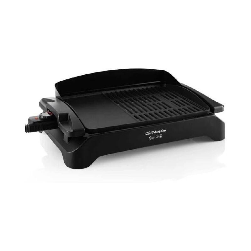 

Barbacoa eléctrica de sobremesa Orbegozo. Potencia 2.000 W. Doble zona (grill y plancha).