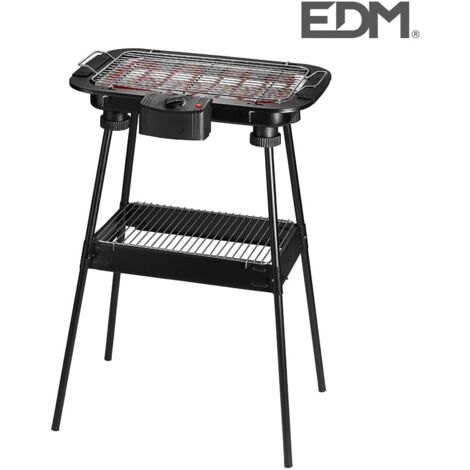 Barbacoa eléctrica de pie, 2000W, 47.5x30x70.5cm  EDM 07643