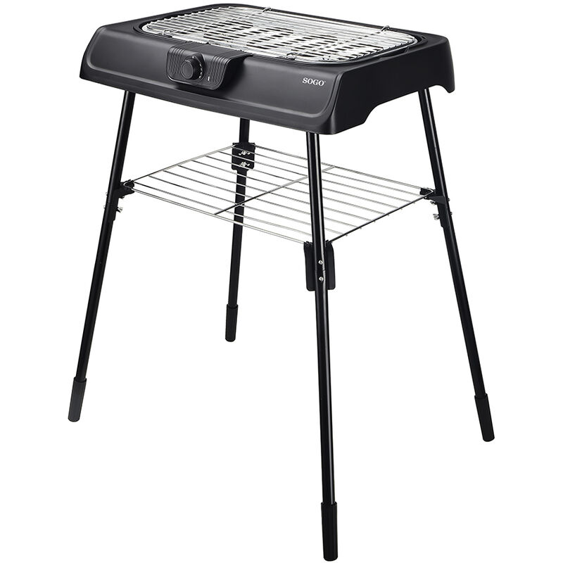 

Barbacoa eléctrica portátil de mesa y pie 2000W - Zona cocinado 41.4 x 23.9 cm