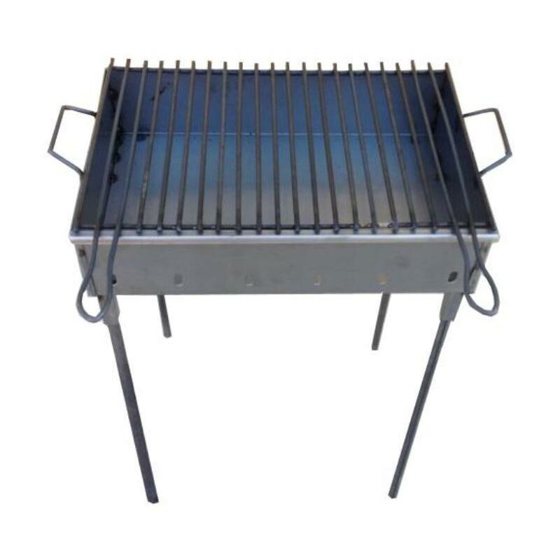 

barbacoa hierro 51cm largo (60 asa a asa) 33cm ancho-75cm alto - Mibricotienda