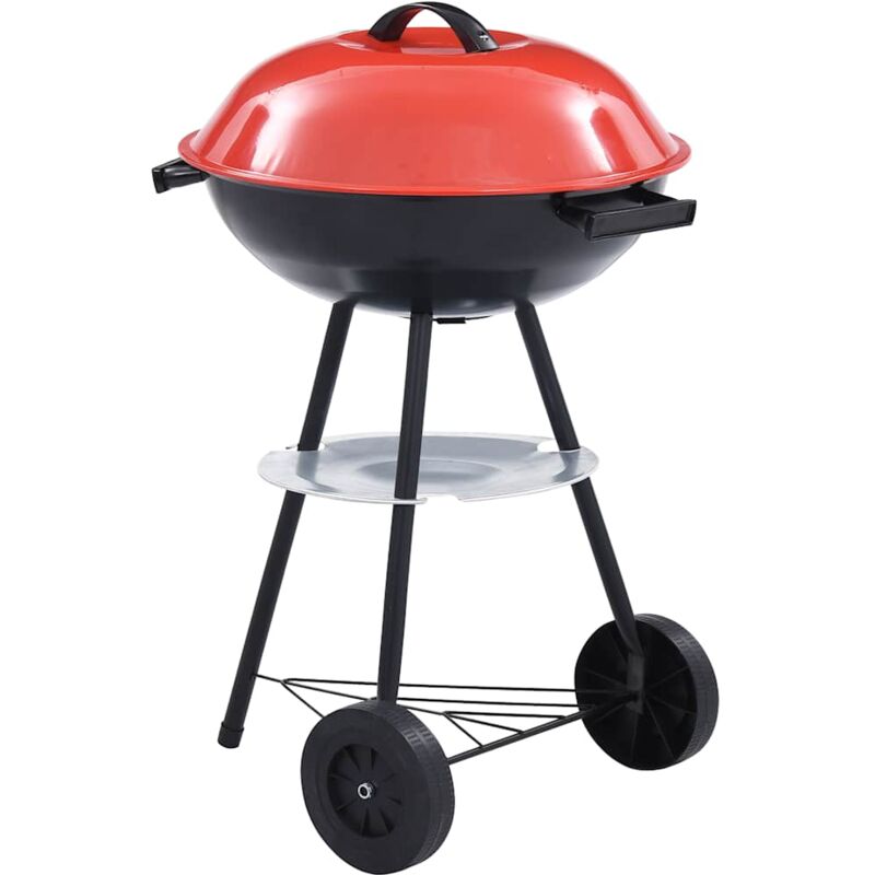 

vidaXL Barbacoa portátil de carbón con ruedas XXL 44 cm - Multicolor