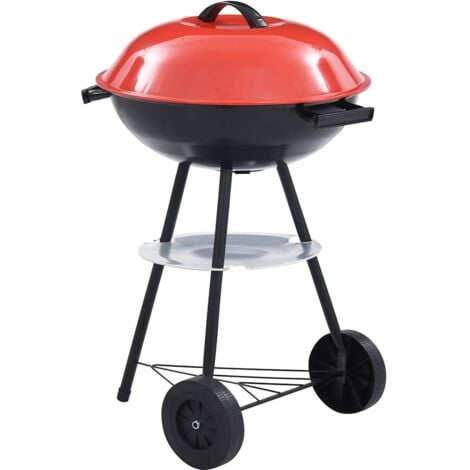 Barbacoa portátil de carbón con ruedas XXL 44 cm vidaXL - Multicolor