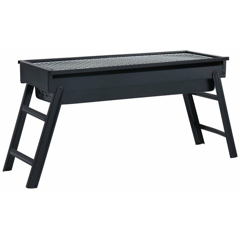 

Happyshopping - Barbacoa portatil para camping de acero 60x22,5x33 cm