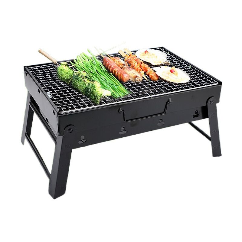 

Barbacoa portátil, parrilla de carbón de acero inoxidable, herramienta de barbacoa de picnic, 35 * 27 * 20 cm, ideal para 3-5 personas