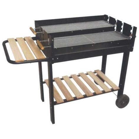 Barbacoa rectangular con base de madera 73X50 h 83 Lapillo 00065