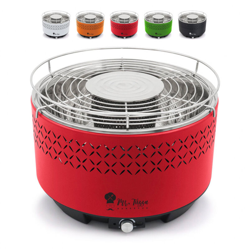 

Barbacoa sin humo de sobremesa con ventilador Galeras | Rojo
