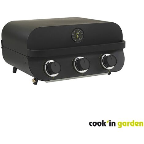 Barbacoas de gas - COOK'IN GARDEN - Flavo 60 - para colocar - 3 quemadores rectos de acero inoxidable - 8,4 kW - Encendido Piezo