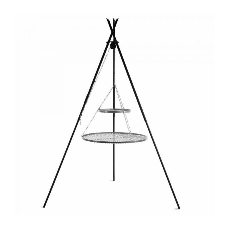 Cookking - 2 grilles à rôtir suspendues sur support, acier, 40 et 70cm de diamètre 111448