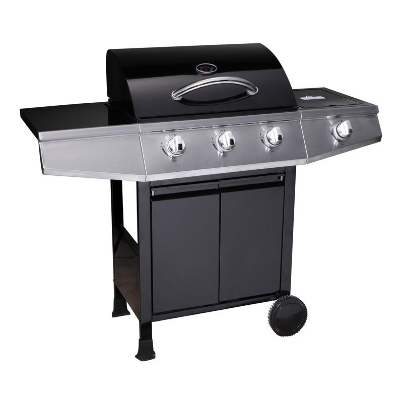 Barbecue a gas style 3 in metallo nero