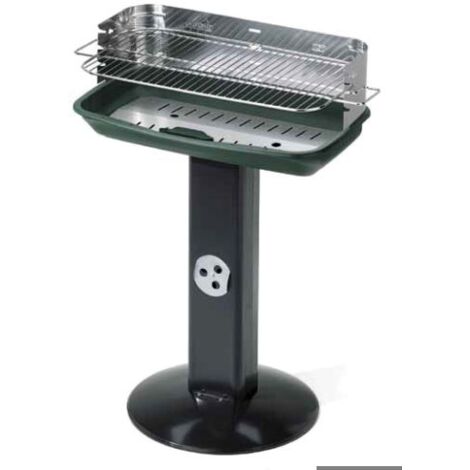 Barbecue 60-40 Venus Inox avec structure en acier grille a' charbon re'glable et pied avec prise d'air