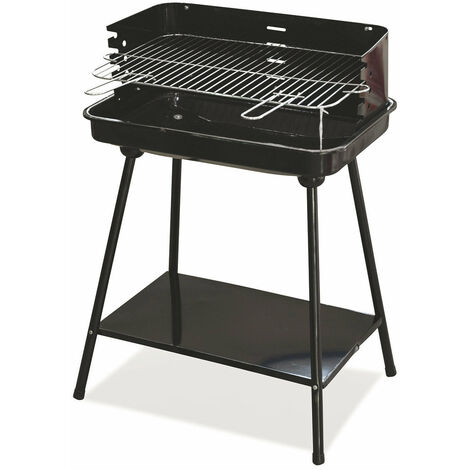 Barbecue a Carbonella 160x65x107,5 h cm in Metallo Nero