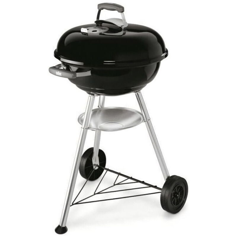 Weber Compact Kettle 47cm, black Holzkohlegrill – Weber Holzkohlegrill/Kohlegrill – schwarz