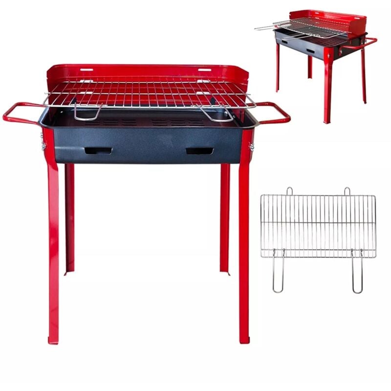 Barbecue a carbone portatile griglia in acciaio inossidabile e vassoio removibili, compatto e facile da trasportare. - bbq piccolo - Maka