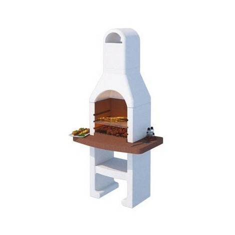 Barbecue a Carbone Prefabbricato in Cemento con Cappa e Griglia Beton Brace Kg 260