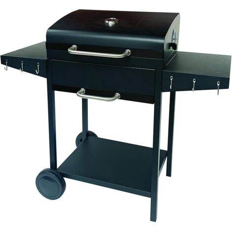 Barbecue a Carbonella 119x61x102 cm America Griglia in Acciaio Inox 430 Nero