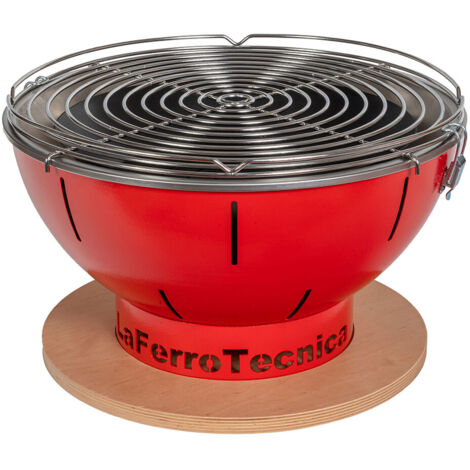 Barbecue a Carbonella Ø41x25 cm Smile in Acciaio Rosso