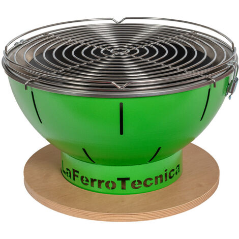 Barbecue a Carbonella Ø41x25 cm Smile in Acciaio Verde