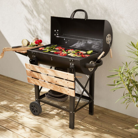 Barbecue a carbonella con affumicatore