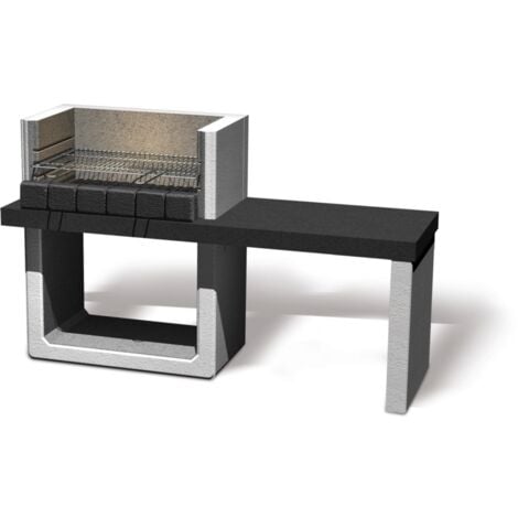barbecue a carbonella in calcestruzzo sarom fuoco "porto new" 160x51,5x97 cm