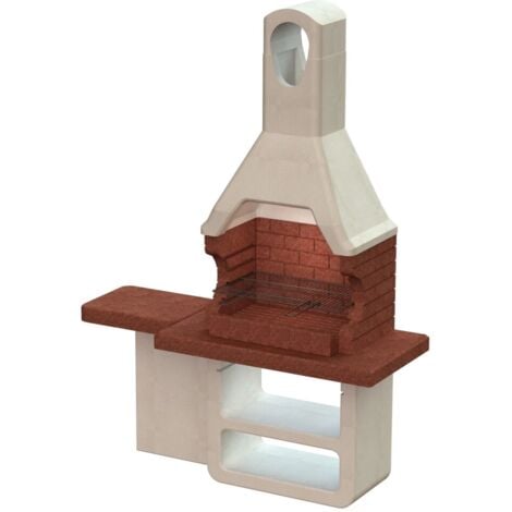 AUTRES barbecue a carbonella in calcestruzzo sarom fuoco "sparta" 170x64x232 cm