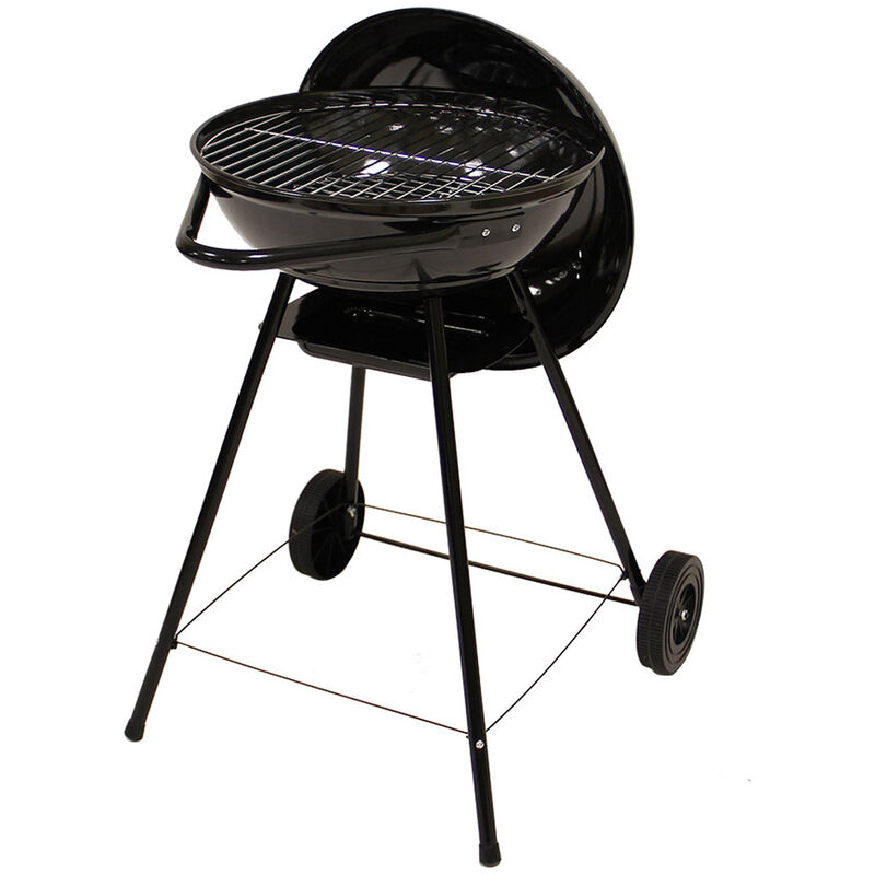 Barbecue à charbon avec tablette et cuisson - L.54 x l.64 x H.88 cm Pegane