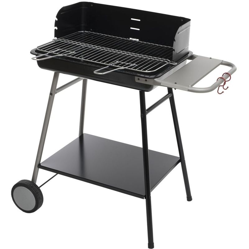 Neka - Barbecue à charbon Azur - l. 53 x l. 38 cm - 77 x 42 x 88 - Noir