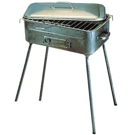 Barbecue a' charbon de bois avec structure en tole avec grille