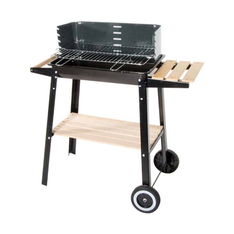 Caesaroo - Barbecue à charbon de bois en acier avec chariot Acier