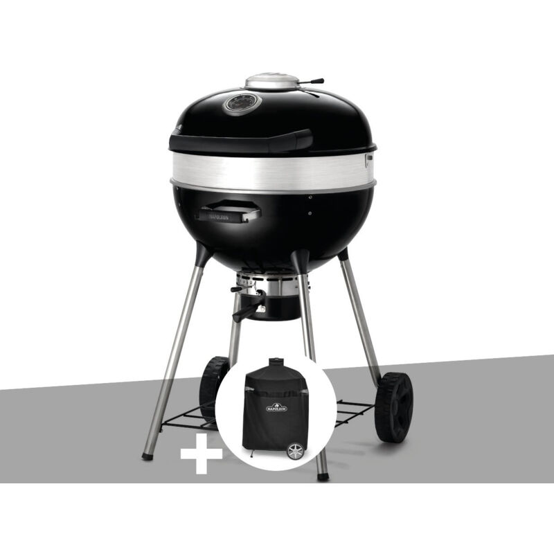 Napoleon - Barbecue à charbon Charcoal Kettle Pro 57 cm + Housse pour barbecue Rodeo 57 cm sur pied