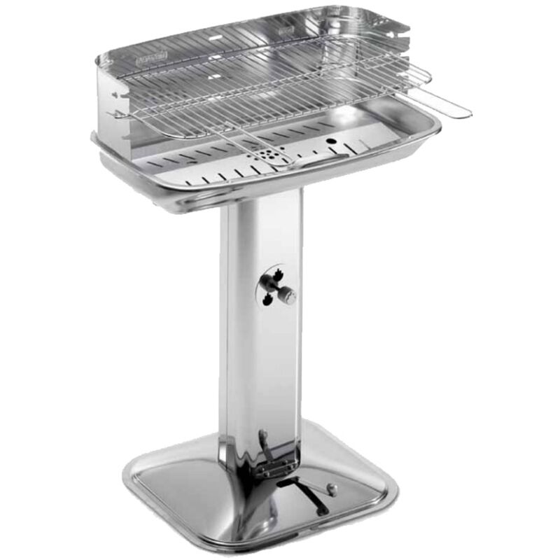 Ompagrill - barbecue en bois charbon et charbon de bois 60-40 venus fornacella bbq 60x36 cm