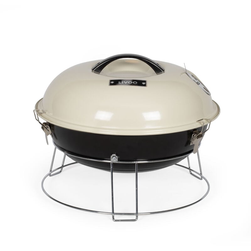 Livoo - Barbecue à charbon 38cm beige DOC301