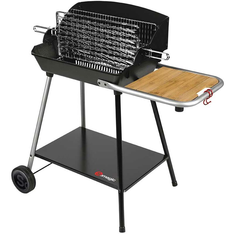 Somagic - Barbecue charbon vertical horizontal Excel Gril Duo