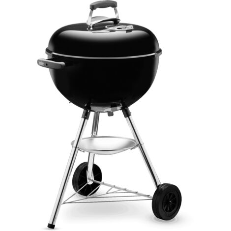 Barbecue à Charbon Weber Compact Kettle 47cm - Acier émaillé Noir - Garantie 10 Ans