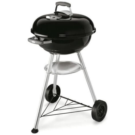 Barbecue à charbon WEBER Compact Kettle 47cm - Acier chromé - Noir
