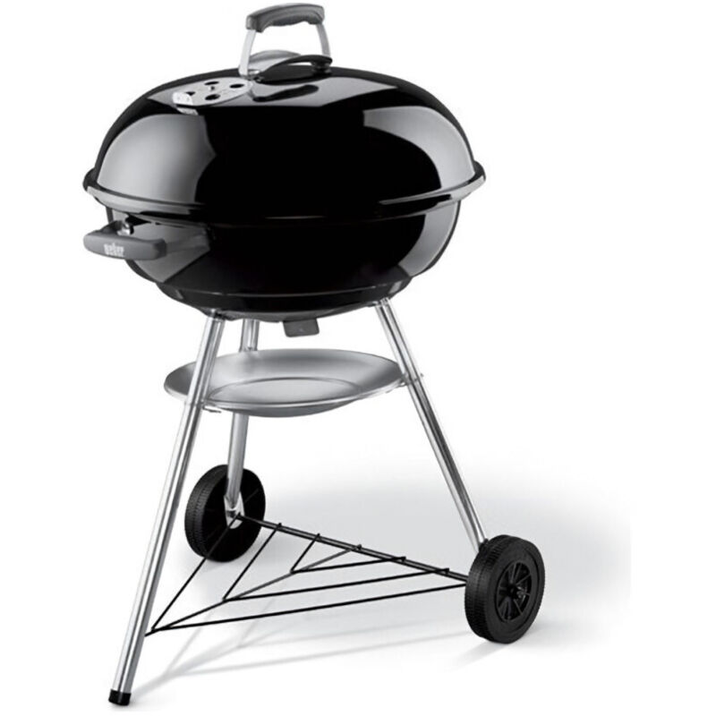 Weber Compact Kettle 57cm, black Holzkohlegrill – Weber Holzkohlegrill/Kohlegrill – schwarz