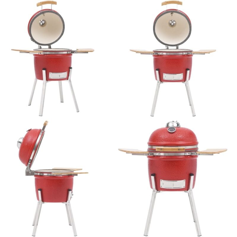 Vidaxl - Barbecue à fumoir Kamado Céramique 81 cm - barbecue à fumoir - barbecues à fumoir - Home & Living - Rouge