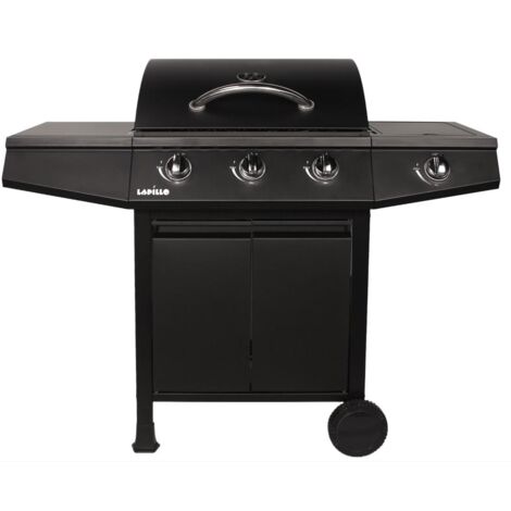 Barbecue a Gas 3 Fuochi + Bruciatore laterale con termometro 117x52x101H cm