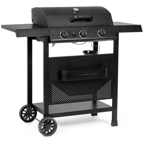 Barbecue a gas "Louis" con bruciatori superfice di cottura in acciaio smaltato -2 bruciatori