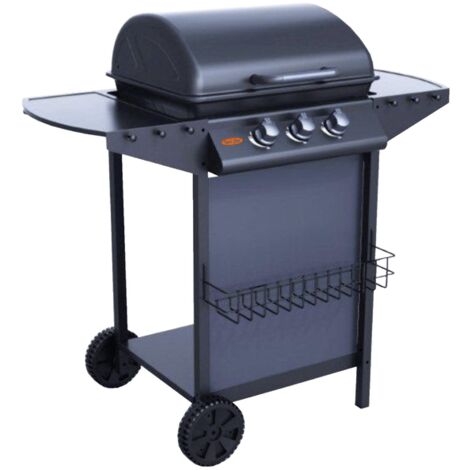 BARBECUE A GAS TRE FUOCHI IDEAL STAR cm 104x55,4x97,7h - IDEAL STAR